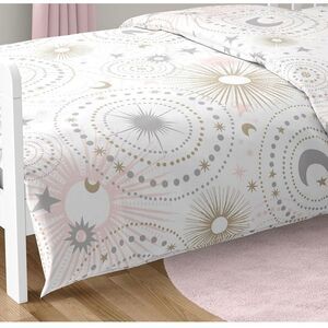 Sweet Jojo Designs Blush Pink, Gold/Grey Star, and Moon Celestial Comfort.